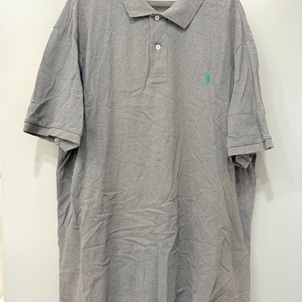 Ralph Lauren Dark Gray Polo Shirt with Green Logo